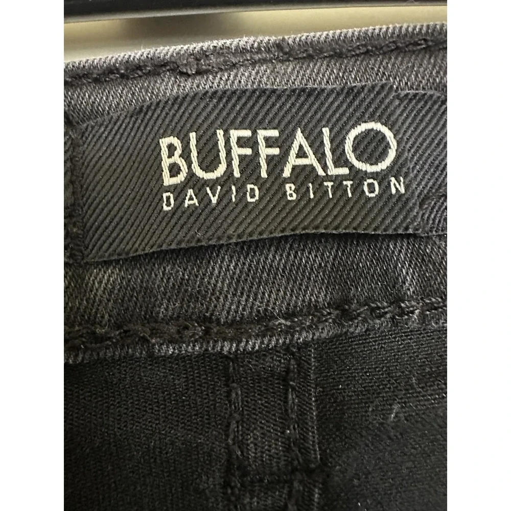 Buffalo David Bitton Faith Jeans Women Size 4/27 Black Star Embellished Mid Rise